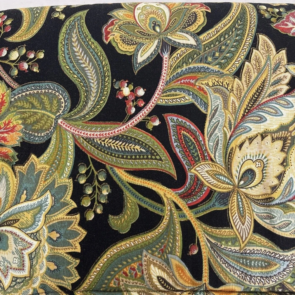 Set of 2 Biltmore Standard Pillow Shams Jacobean Paisley 21 x 27 Black